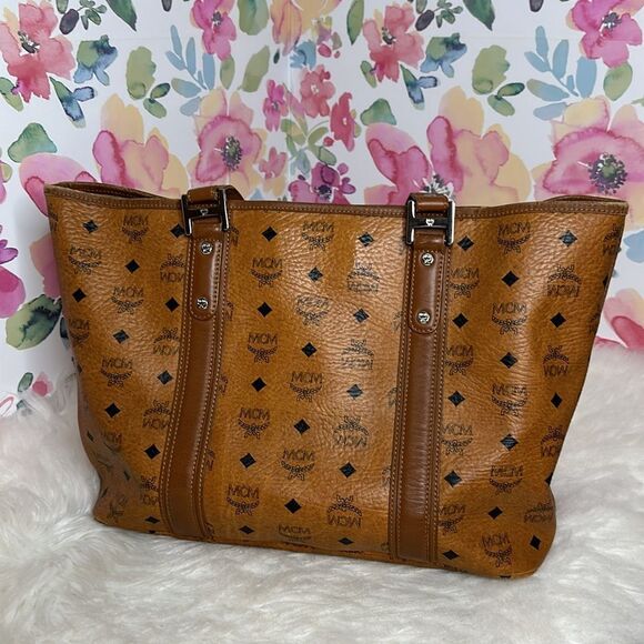 💯Authentic MCM Cognac Tote Handbag🍀 - Picture 8 of 16